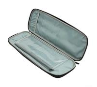 Drivstraw Sac de rangement pour aiguilles à tricoter et crochet pour accessoires de couture, étui de voyage portable pour droits, double pointe (gris)