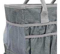 Drivstraw Sac fourre-tout résistant à l'eau pour artistes et étudiants - Sac de rangement artisanal de 12 litres avec 12 poches extérieures, matériau polyester, 33 x 19 x 24 cm, gris