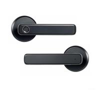 Drivstraw Serrure de porte à trois points pour portes intérieures en bois et métal - Alliage d'aluminium, noir, 21,8 x 15,7 x 8,5 cm - Reconnaissance semi-conducteur, Type-C