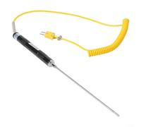 Drivstraw Sonde thermocouple de surface de type K - Capteur de température portatif à pointe aiguille -50 à 500 °C - Régulateurs électroniques en acier inoxydable NR-81530 - Fil de 1,5 m (NR-81530)