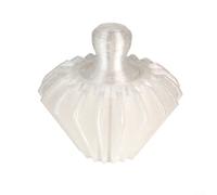 Drivstraw Support de forme de filtre pour cafetières, pour filtre PETG, outil de presse à papier avec 20 baleines, ajustement sûr pour filtres origami, aide à l'infusion réutilisable, blanc