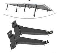 Drivstraw Support solaire réglable en aluminium pour toits plats, angle d'inclinaison de 15° à 30°, résistant aux intempéries, compatible avec les installations de panneaux solaires de balcon et de