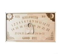 Drivstraw Tableau de compte à rebours d'Halloween en bois pour décoration de maison et de jardin - Rustique 30 x 16 x 0,6 cm - Décoration de pelouse avec chiffres mobiles - Décoration saisonnière
