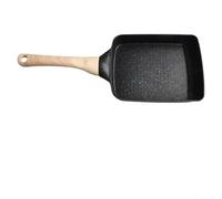 Drivstraw Tamagoyaki Poêle à omelette japonaise | Poêle à frire antiadhésive pour rouleaux d'œufs | Construction en aluminium résistant à la rouille | Compatible avec induction, gaz (noir)