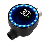 Drivstraw Thermomètre de douche LED - Eau réelle pour un bain sûr, design alimenté par batterie avec écran HD et indicateur LED 3 couleurs,