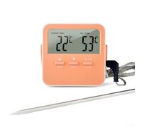 Drivstraw Thermomètre d'intérieur numérique LCD avec alarme haute/basse, plage de -50 °C à 70 °C, boîtier en ABS, support de bureau et dos magnétique pour la maison et le bureau