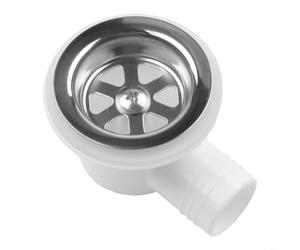 Drivstraw Trou de vidange d'évier en acier inoxydable et PP à angle droit pour camping-cars, caravanes et bateaux - Taille compacte de 7,6 cm, pour une installation facile, étanchéité étanche