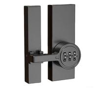 Drivstraw Verrou de porte en alliage de zinc avec combinaison lumineuse à 3 chiffres, serrure de porte de sécurité étanche pour chambre, armoire à vin et serrure de porte en verre, sans clé (noir)