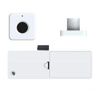 Drivstraw Verrou de tiroir biométrique à empreintes digitales pour armoires et armoires - Alimenté par USB-C rechargeable, capacité d'empreintes digitales, puce d'auto-apprentissage AI, PC/zinc blanc