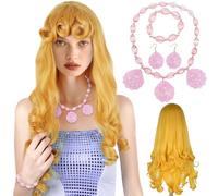 DRJCKOLOTH Perruque princesse, Perruque cosplay princesse, Perruque longue princesse, Convient Pour Les Déguisements,Cosplay Party d'anniversaire