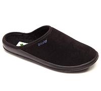 DrLuigi Chaussures Médicinales Adulte Femme - Chaussons à mémoire de Forme Intérieur extérieur Coton Italien - Fabriqué en UE (Noir, 40)