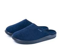 DrLuigi Chaussures Médicinales Adulte Femme - Chaussons à mémoire de Forme Intérieur extérieur Coton Italien - Fabriqué en UE (Bleu Foncé, 39)