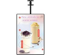 Drmoxin Caisson Lumineux LED Ultra-Fin à Cadre Clipsable,Panneau De Menu Lumineux LED,Caisson Lumineux Publicitaire LED, Panneau D'affichage Suspendu pour Décoration,Exposition,Vertical-50 * 70cm