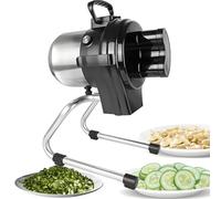 Drmoxin Coupe-Légumes Professionnel, Hachoir Multifonction, épaisseur Réglable De 1 à 5 Mm, Vitesse De Rotation élevée De 6000 TR/Min, Lames Amovibles Faciles à Nettoyer, pour Restaurants,110SC