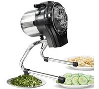 Drmoxin Coupe-Légumes Professionnel, Hachoir Multifonction, épaisseur Réglable De 1 à 5 Mm, Vitesse De Rotation élevée De 6000 TR/Min, Lames Amovibles Faciles à Nettoyer, pour Restaurants,110CL