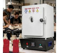 Drmoxin Four à moufle électrique de Laboratoire fermé de 1500 W, 1150 °C (2102 °F), avec régulateur numérique, pour la Fabrication de Bijoux, la pâte de métal, la Fonte de Cire et Le déparaffinage