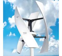 Drmoxin Kit Complet D'éolienne Verticale 12 V, 24 V, 48 V, 3 Pales, 10 000 W/12 000 W avec Contrôleur Mppt, pour Terrasse, Camping-Car, Chalet, Bateau 12000W-12V