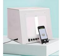 Drmoxin Kit De Boîte à Lumière Professionnelle pour Photographie De Bijoux, Tente De Photographie De Bijoux à Intensité Variable, Température De Couleur Réglable,20cm