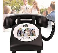 Drmoxin Livre d'or Vidéo 1080p, Livre d'or Audio Et Vidéo, Grande Mémoire 32G, Voix Claire, Décorations De Mariage Personnalisées pour des Occasions Festives Mémorables,Black