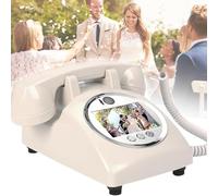 Drmoxin Livre d'or Vidéo 1080p, Livre d'or Audio Et Vidéo, Grande Mémoire 32G, Voix Claire, Décorations De Mariage Personnalisées pour des Occasions Festives Mémorables,White