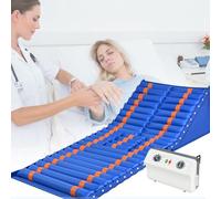 Drmoxin Matelas Anti-escarres,Matelas à Pression d'air Alternée,Matelas Large Et Confortable à Pression d'air Alternée avec Pompe, Prévention des Escarres Et Matelas Pneumatique Au Lit,B