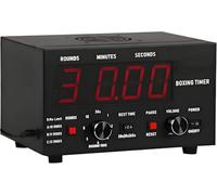 Drmoxin Minuteur D'intervalles De Boxe Classique avec Affichage LED, 1 à 12 Rounds, Sonnerie Réglable, Durée D'entraînement De 30 Secondes à 10 Minutes Et Temps De Repos De 0, 30 Ou 60 Secondes Red