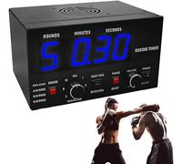 Drmoxin Minuteur D'intervalles De Boxe Classique, Minuteur, 1 à 12 Rounds De Défi Et Signal Sonore Réglable, Entraînement De 30 Secondes à 10 Minutes Et Temps De Repos De 0/30/60 Secondes Blue