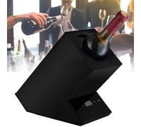 Drmoxin Refroidisseur à vin électrique pour vin Rouge ou Blanc de 750 ML, Refroidisseur de vin à Une Bouteille sur terrasse, Garde au Froid jusqu'à 24 Heures pour bière, Eau, Lait, vin, Boisson,Black