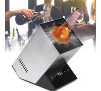 Drmoxin Refroidisseur à vin électrique pour vin Rouge ou Blanc de 750 ML, Refroidisseur de vin à Une Bouteille sur terrasse, Garde au Froid jusqu'à 24 Heures pour bière, Eau, Lait, vin, Boisson,Grey