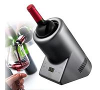 Drmoxin Refroidisseur à vin électrique, Refroidisseur de Bouteille de vin de 750 ML, Boisson Rapide, Champagne, Refroidisseur de Boisson, pour Les Amateurs de vin, refroidisseurs à vin,Grey