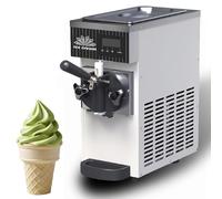 Drmoxin Sorbetière Professionnelle de Table,cuve de 2,5 L et Cylindre de 1 L,Construction en Acier Inoxydable avec Affichage LED et Nettoyage Automatique,capacité de 80 à 100 portions par Heure White