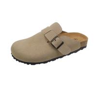 DRNSYHX Mules Sandales Plates d'été Femmes Mesdames Slip on Garden Clogs Couir Femme Clogs Summer Place Moule Moule Backless Kitchen Garden Garden Sandales Softs Fit Soft-abricot-37