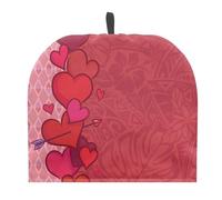Drnuikhe Thé Cozy pour théières avec poignée, housse isolante à motif cœur et imprimé tropical, design pliable suspendu, convient pour la décoration de table de cuisine et de salon