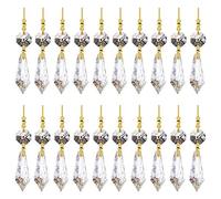 Droagoct 20 PièCes Bricolage Transparent Larme Lustre Pendentif PièCes Perles, Lustre Suspension DéCoration