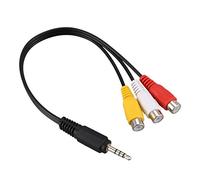 Droagoct 3.5mm Prise male a 3 RCA Audio Video AV Cable 22cm
