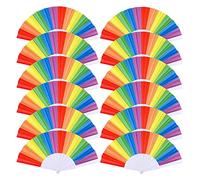 Droagoct Paquetda 10 Ventilateurs Pliants Arc-en-Ciel, Ventilateurs à Main Gay Pride LGBT Fans pour Les FêTes Festival ÉVéNements Fournituresda Danse