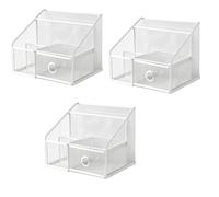 DRÖNJÖNS Lot de 3 organiseurs de bureau Blanc 25 x 20 cm