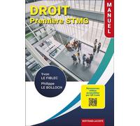 Droit 1re stmg manuel Manuel - LE FIBLEC/LE BOLLOCH - Bertrand Lacoste - broché - Scolaire / Universitaire