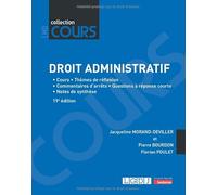 Droit administratif: Cours • Thèmes de réflexion • Commentaires d'arrêts • Questions à réponse courte • Notes de synthèse