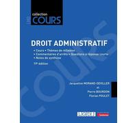 Droit administratif Cours • Thèmes de réflexion • Commentaires d'arrêts • Questions à réponse courte • Notes de synthèse - Jacqueline Morand-Deviller - Lgdj - broché - Scolaire / Universitaire