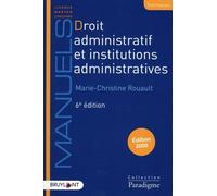 Droit Administratif Et Institutions Administratives - Edition 2020