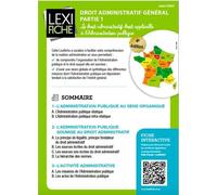 Droit administratif général partie 1: Le droit administratif, droit applicable à l'administration publique