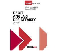 Droit Anglais Des Affaires - Domat Droit Privé 2e Édition