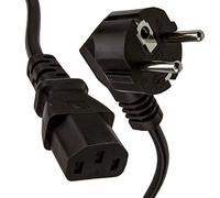 Droit Angle Européen Schuko Fiche vers C13 CEI Fiche 10a Alimentation câble 1 m [1 mètre/1m]