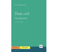 Droit civil : Introduction, 27e édition