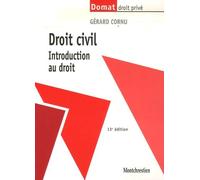 Droit Civil - Introduction Au Droit - Domat Droit Privé 13e Édition