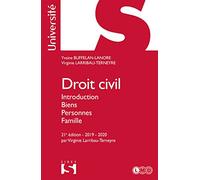 Droit civil: Introduction, biens, personnes, famille