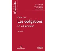 Droit civil. Les obligations. Le fait juridique. 16e éd. - Tome 2 - Jacques Flour - Sirey - broché - Etude