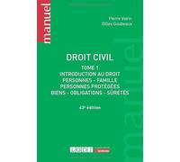 Droit civil - Tome 1: Introduction au droit, personnes, famille, personnes protégées, biens, obligations, sûretés (1)