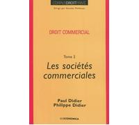 Droit commercial, les societes commerciales - DIDIER/DIDIER - Economica - broché - Etude